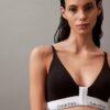 Sujetador Bralette con cierre frontal triangular, ligeramente forrado, de algodón y Modal Sujetador Bralette con cierre frontal triangular, ligeramente forrado, de algodón y Modal