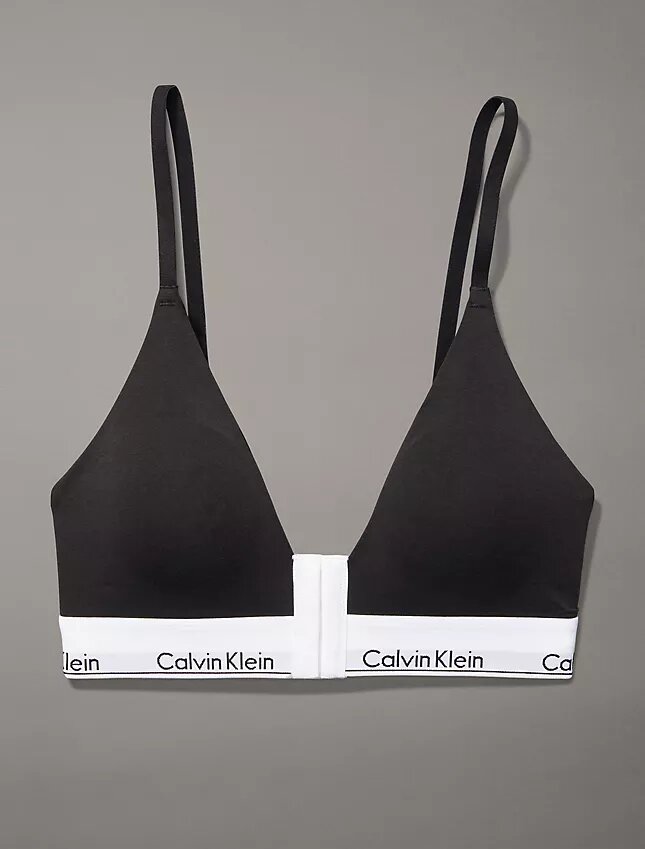Sujetador Bralette con cierre frontal triangular, ligeramente forrado, de algodón y Modal Sujetador Bralette con cierre frontal triangular, ligeramente forrado, de algodón y Modal
