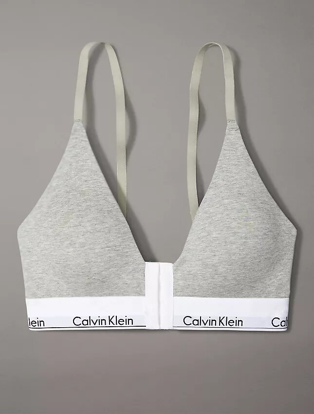 Sujetador Bralette con cierre frontal triangular, ligeramente forrado, de algodón y Modal Sujetador Bralette con cierre frontal triangular, ligeramente forrado, de algodón y Modal