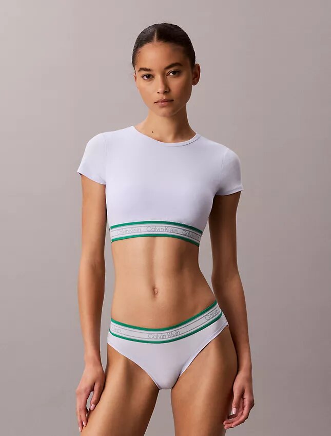 Sujetador Bralette de algodón y Modal a rayas con forro ligero Sujetador Bralette de algodón y Modal a rayas con forro ligero