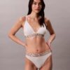 Sujetador Bralette triangular con rayas de algodón y Modal, ligeramente forrado Sujetador Bralette triangular con rayas de algodón y Modal, ligeramente forrado