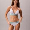 Sujetador Bralette triangular con rayas de algodón y Modal, ligeramente forrado Sujetador Bralette triangular con rayas de algodón y Modal, ligeramente forrado