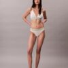 Sujetador Bralette triangular con rayas de algodón y Modal, ligeramente forrado Sujetador Bralette triangular con rayas de algodón y Modal, ligeramente forrado