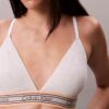 Sujetador Bralette triangular con rayas de algodón y Modal, ligeramente forrado Sujetador Bralette triangular con rayas de algodón y Modal, ligeramente forrado