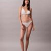 Sujetador Bralette triangular con rayas de algodón y Modal, ligeramente forrado Sujetador Bralette triangular con rayas de algodón y Modal, ligeramente forrado