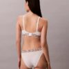Sujetador Bralette triangular con rayas de algodón y Modal, ligeramente forrado Sujetador Bralette triangular con rayas de algodón y Modal, ligeramente forrado