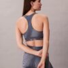 Sujetador deportivo de impacto medio con espalda nadadora y estampado deportivo moderno Sujetador deportivo de impacto medio con espalda nadadora y estampado deportivo moderno
