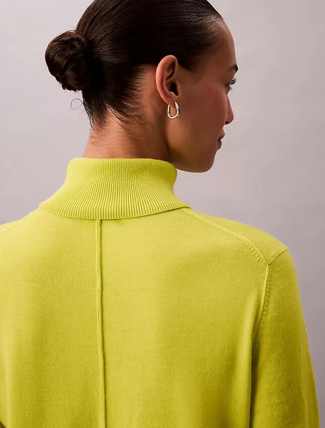 Suéter clásico de cuello alto de lana merino Suéter clásico de cuello alto de lana merino