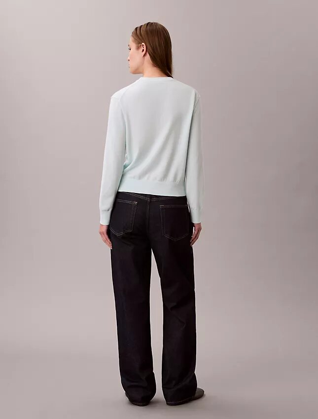 Suéter de algodón liso con Monogram Suéter de algodón liso con Monogram