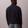 Suéter de algodón suave con cremallera de un cuarto Suéter de algodón suave con cremallera de un cuarto
