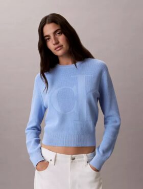 Suéter de algodón suave con Monogram