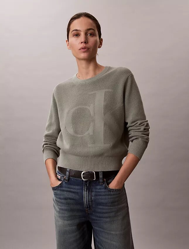 Suéter de algodón suave con Monogram Suéter de algodón suave con Monogram