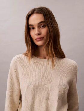 Suéter de algodón suave con Monogram