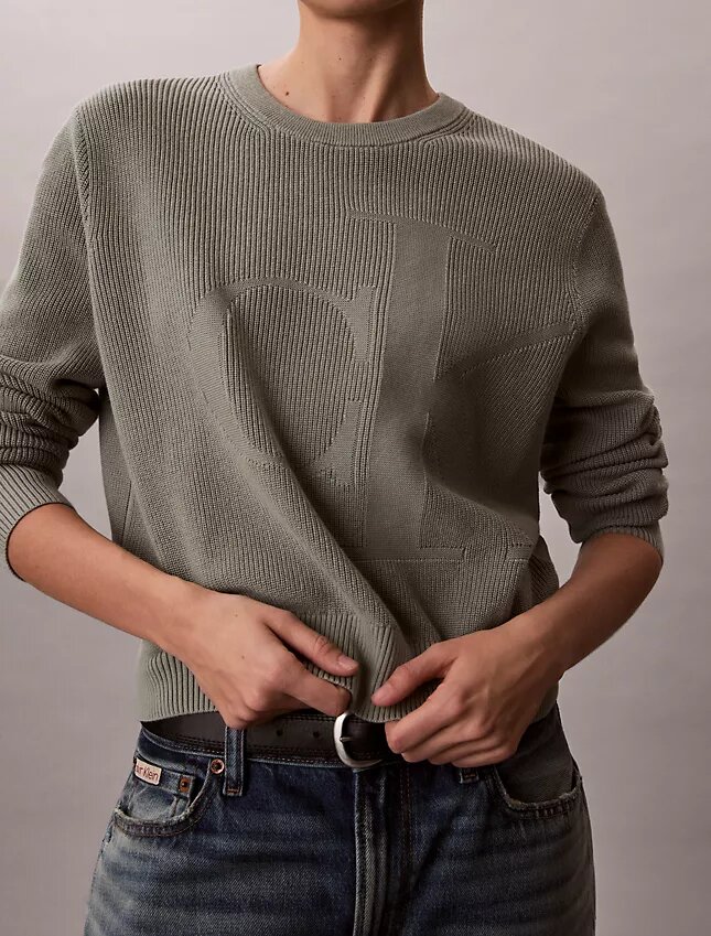 Suéter de algodón suave con Monogram Suéter de algodón suave con Monogram