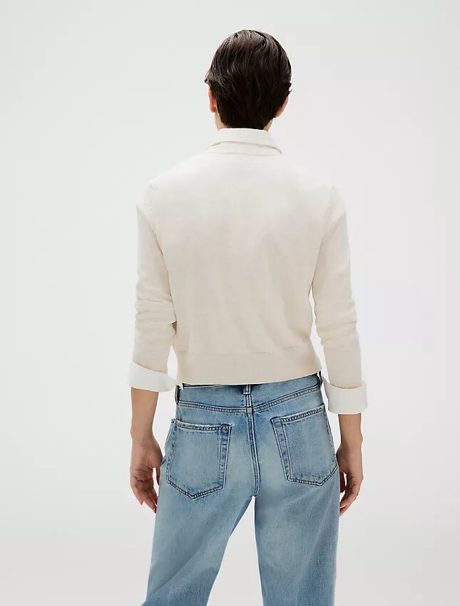 Suéter de algodón suave con Monogram de corte holgado Suéter de algodón suave con Monogram de corte holgado