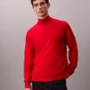 Suéter de cuello alto de lana merino Suéter de cuello alto de lana merino