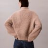Suéter de cuello alto holgado con canalé grueso Suéter de cuello alto holgado con canalé grueso