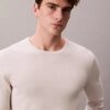 Suéter de cuello redondo de mezcla de merino extrafina Suéter de cuello redondo de mezcla de merino extrafina