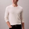 Suéter de cuello redondo de mezcla de merino extrafina Suéter de cuello redondo de mezcla de merino extrafina