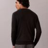 Suéter de cuello redondo de mezcla de merino extrafina Suéter de cuello redondo de mezcla de merino extrafina
