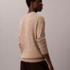 Suéter de cuello redondo de mezcla de merino extrafina Suéter de cuello redondo de mezcla de merino extrafina