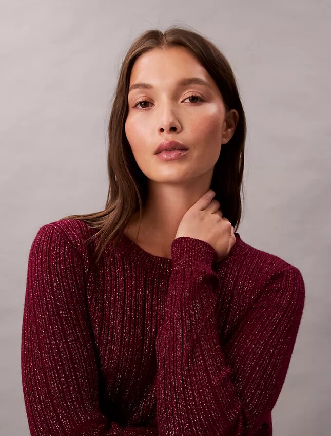 Suéter de mezcla de lana merino y lurex Suéter de mezcla de lana merino y lurex