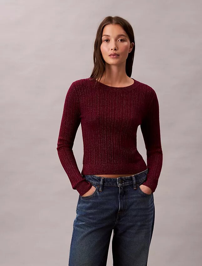 Suéter de mezcla de lana merino y lurex Suéter de mezcla de lana merino y lurex
