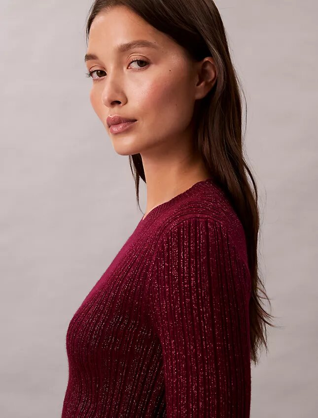 Suéter de mezcla de lana merino y lurex Suéter de mezcla de lana merino y lurex