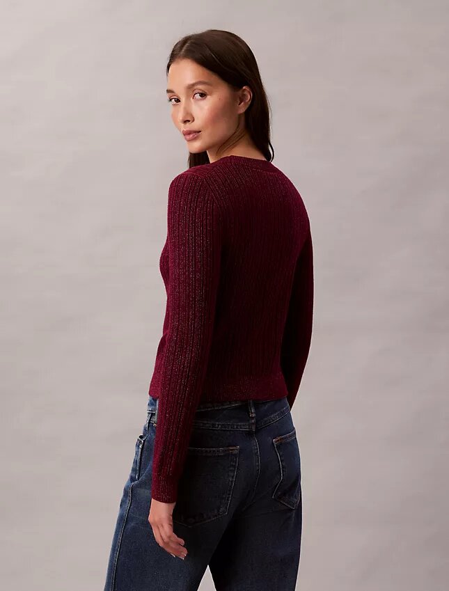 Suéter de mezcla de lana merino y lurex Suéter de mezcla de lana merino y lurex
