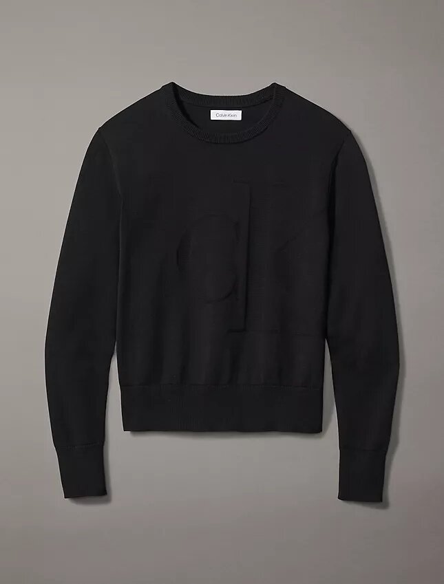 Suéter Monogram de algodón suave y holgado Suéter Monogram de algodón suave y holgado