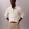Suéter polo holgado de jacquard Suéter polo holgado de jacquard