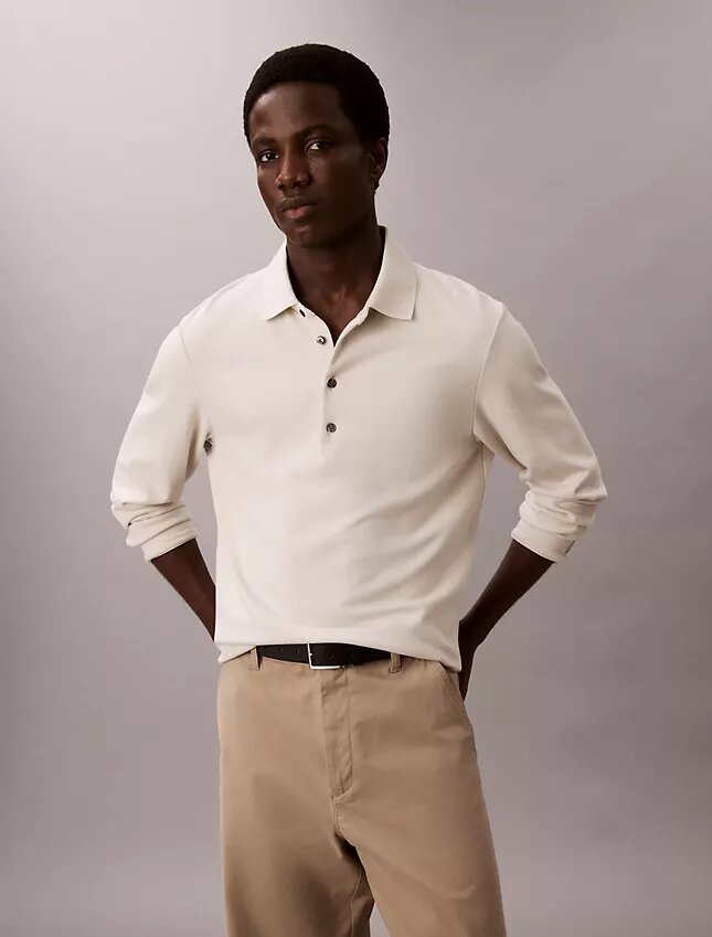 Suéter polo holgado de jacquard Suéter polo holgado de jacquard
