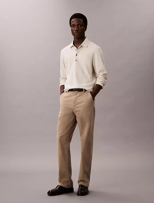 Suéter polo holgado de jacquard Suéter polo holgado de jacquard
