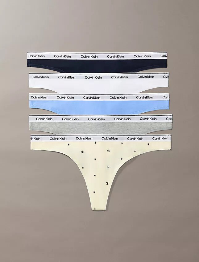 Thong con logotipo icónico, paquete de 5 Thong con logotipo icónico, paquete de 5