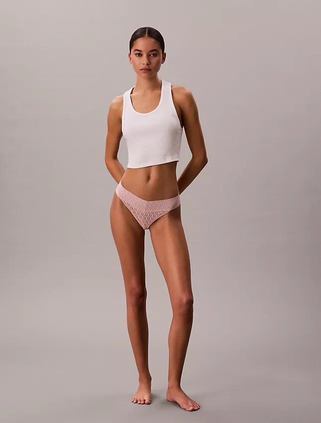 Thong de encaje con logotipo icónico Thong de encaje con logotipo icónico