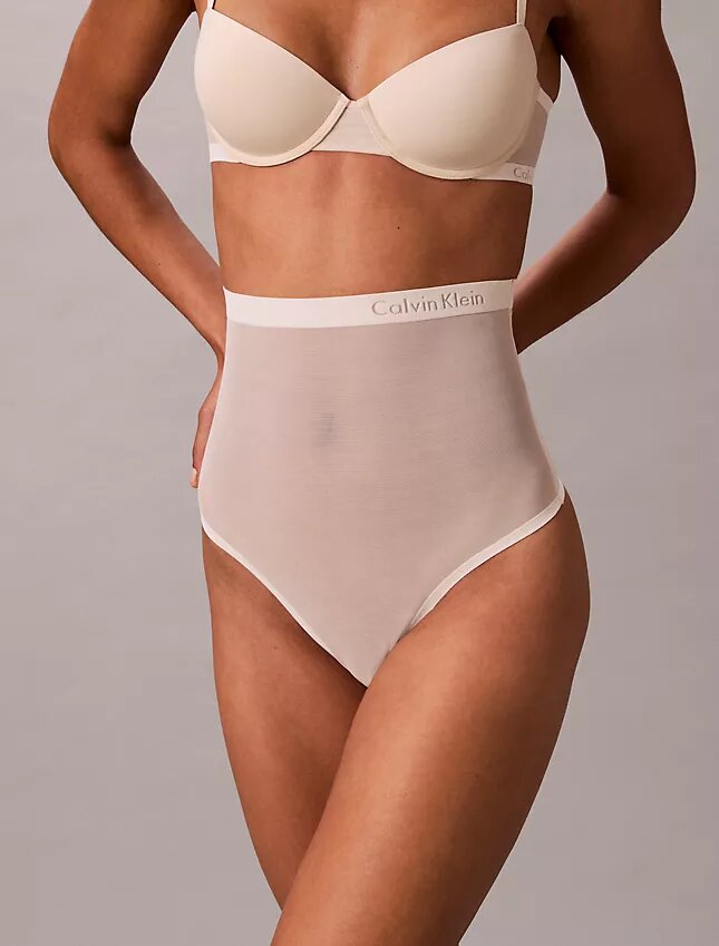 Thong de malla minimalista de cintura alta Thong de malla minimalista de cintura alta