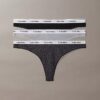 Thong de talle bajo con logo Icon, paquete de 3