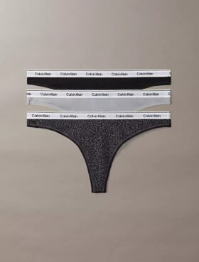 Thong de talle bajo con logo Icon, paquete de 3