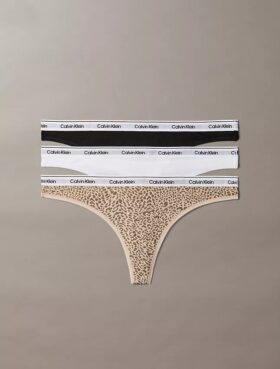 Thong de talle bajo con logo Icon, paquete de 3