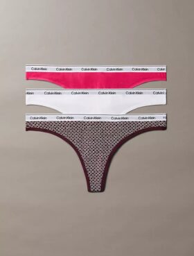 Thong de talle bajo con logo Icon, paquete de 3