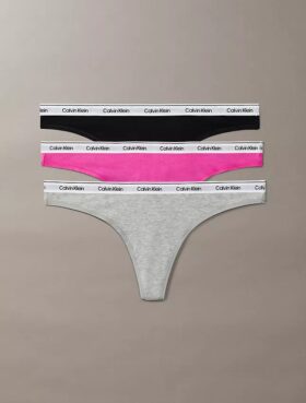 Thong de talle bajo con logo Icon, paquete de 3