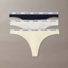 Thong de talle bajo con logo Icon, paquete de 3