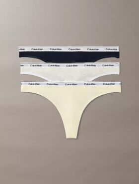 Thong de talle bajo con logo Icon, paquete de 3
