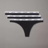 Thong de talle bajo con logo Icon, paquete de 3