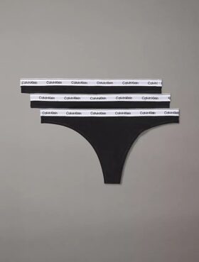 Thong de talle bajo con logo Icon, paquete de 3
