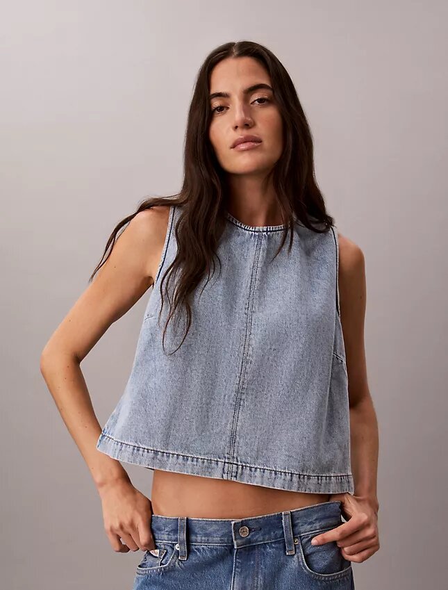 Top corto de denim Top corto de denim