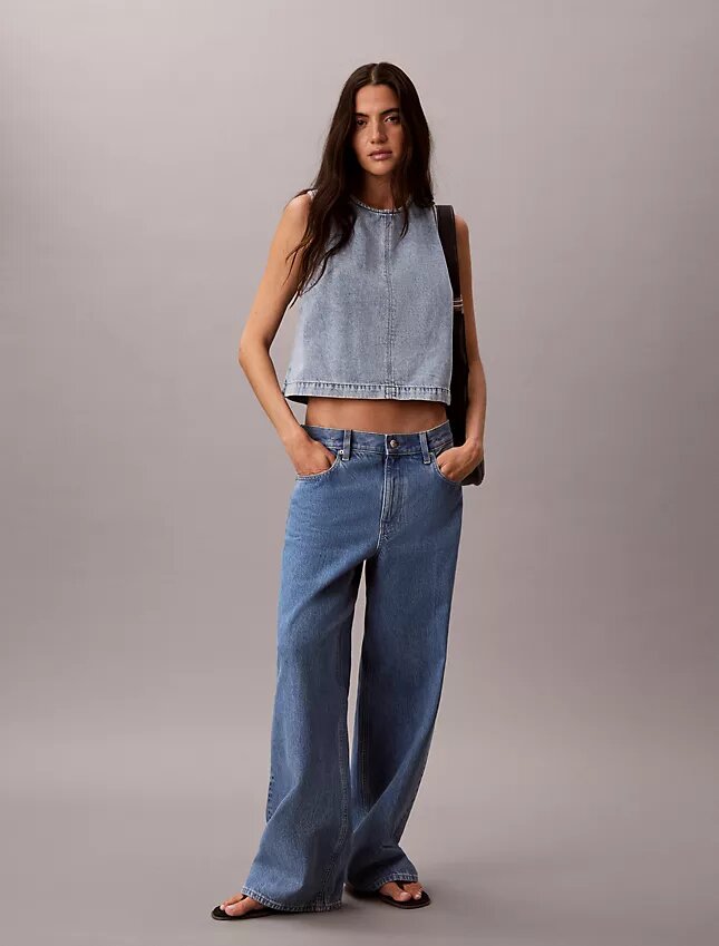 Top corto de denim Top corto de denim
