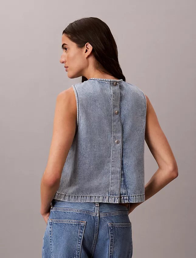 Top corto de denim Top corto de denim