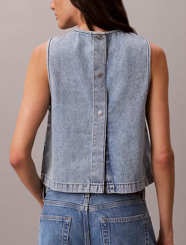 Top corto de denim Top corto de denim