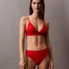 Top de bikini triangular con logo moderno Top de bikini triangular con logo moderno